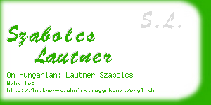 szabolcs lautner business card